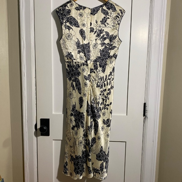 Beautiful vintage Nine West dress cream and black floral size 10 - Picture 7 of 7